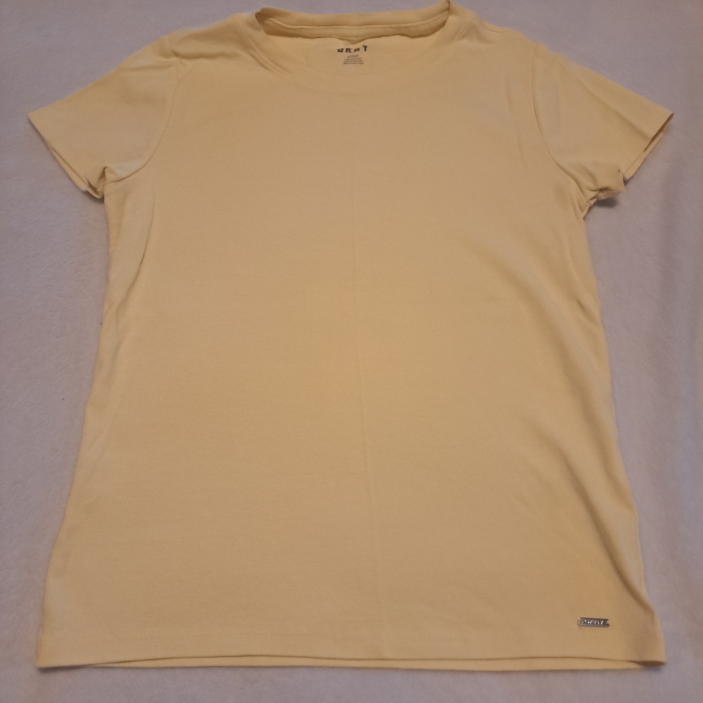 DKNY Pale Yellow Short Sleeve Crewneck Tee